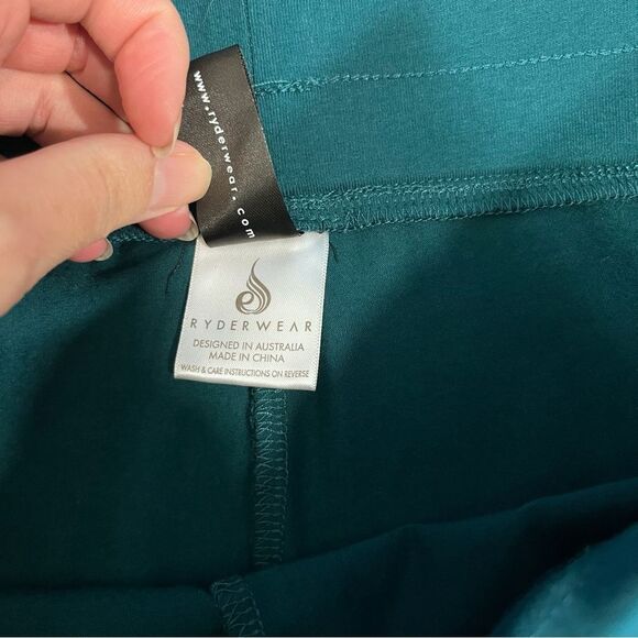 Ryderwear Womens Teal Drawstring Waist Leggings M - Picture 7 of 9
